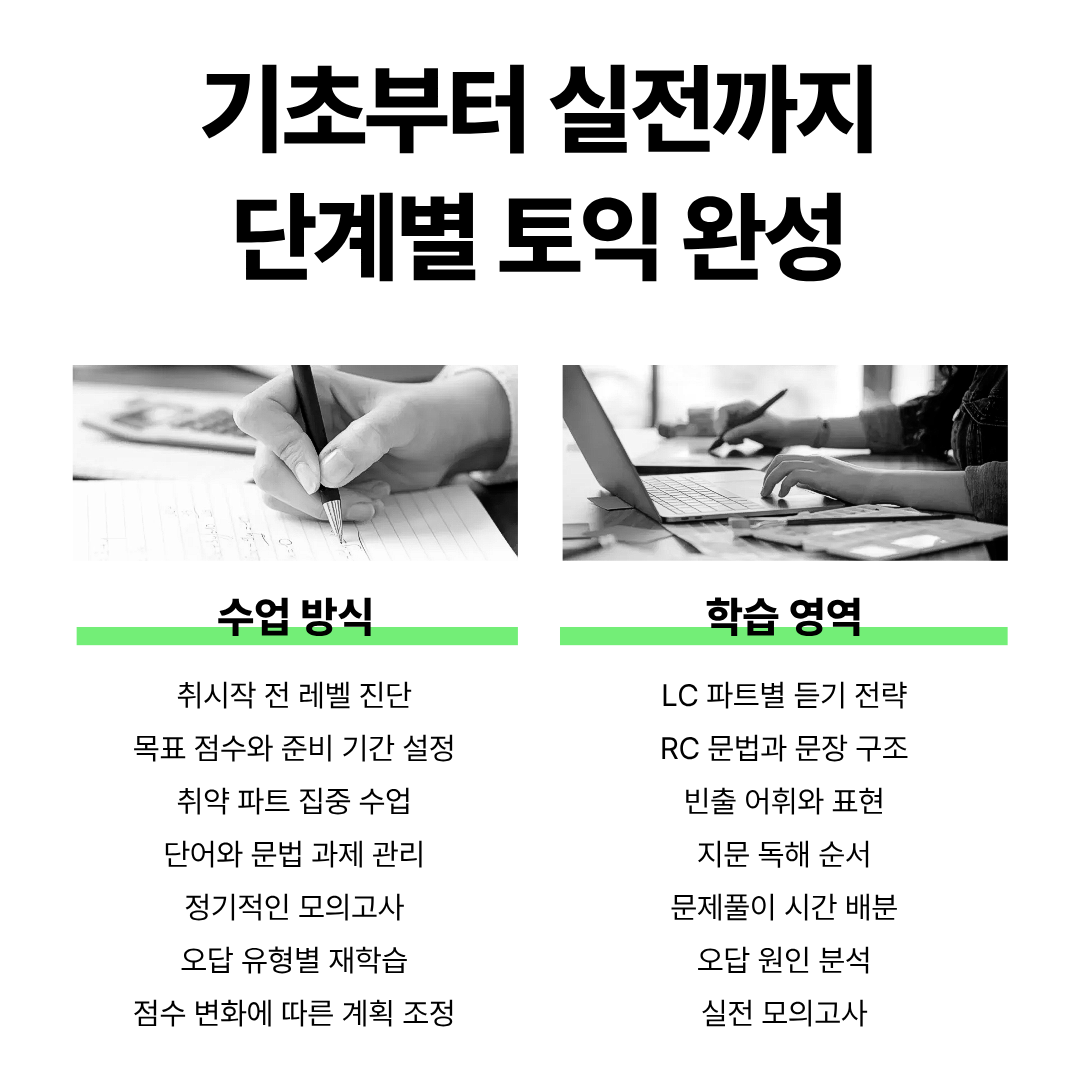 토익과외 레벨 진단부터 LC RC 학습과 모의고사까지 단계별 토익과외 안내
